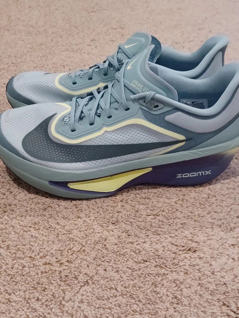 Nike Zoom Fly 6 running shoes in the Cannon/Seaweed colorway Mens Size 13